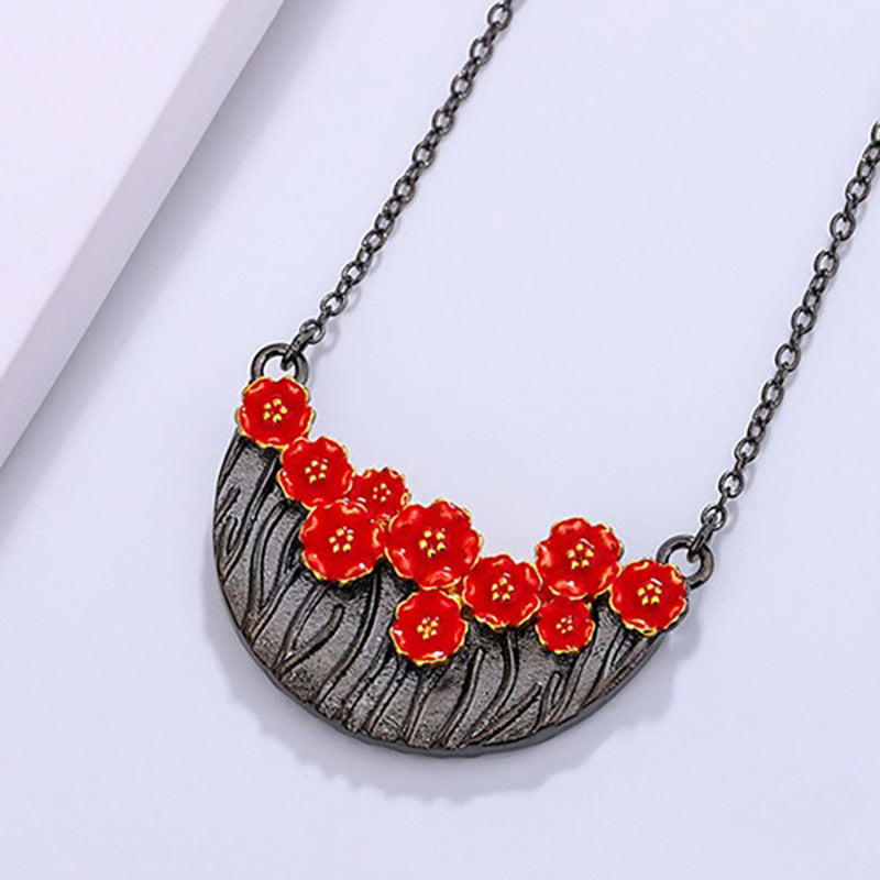 Wholesale Bluebell Flowers Vintage Floral Necklace